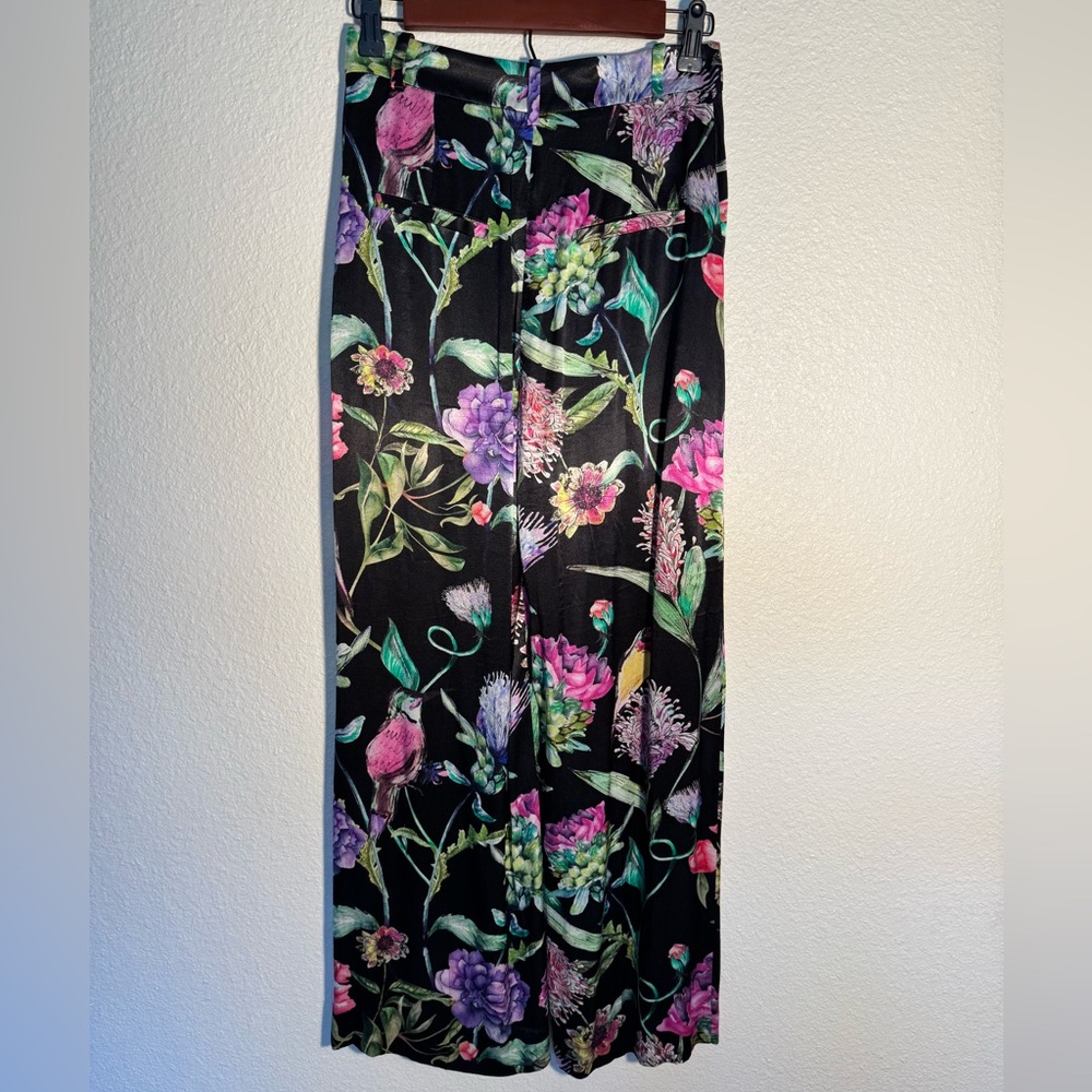 H&M High Waist Dressy Trouser Tropical Print - Picture 4 of 14